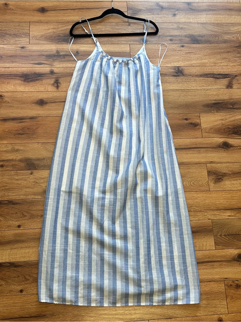 Carly Jean Striped Blue and White Maxi Dress